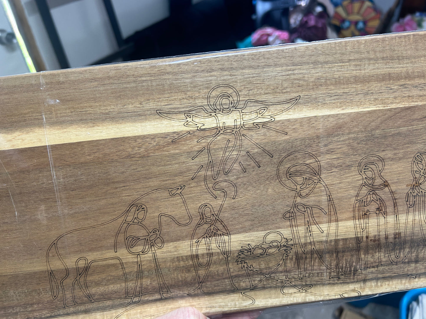 Nativity scene door hanger