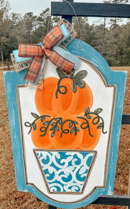 Pumpkin stack 27” tall